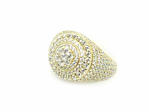 Pinky Cluster Gold Ring