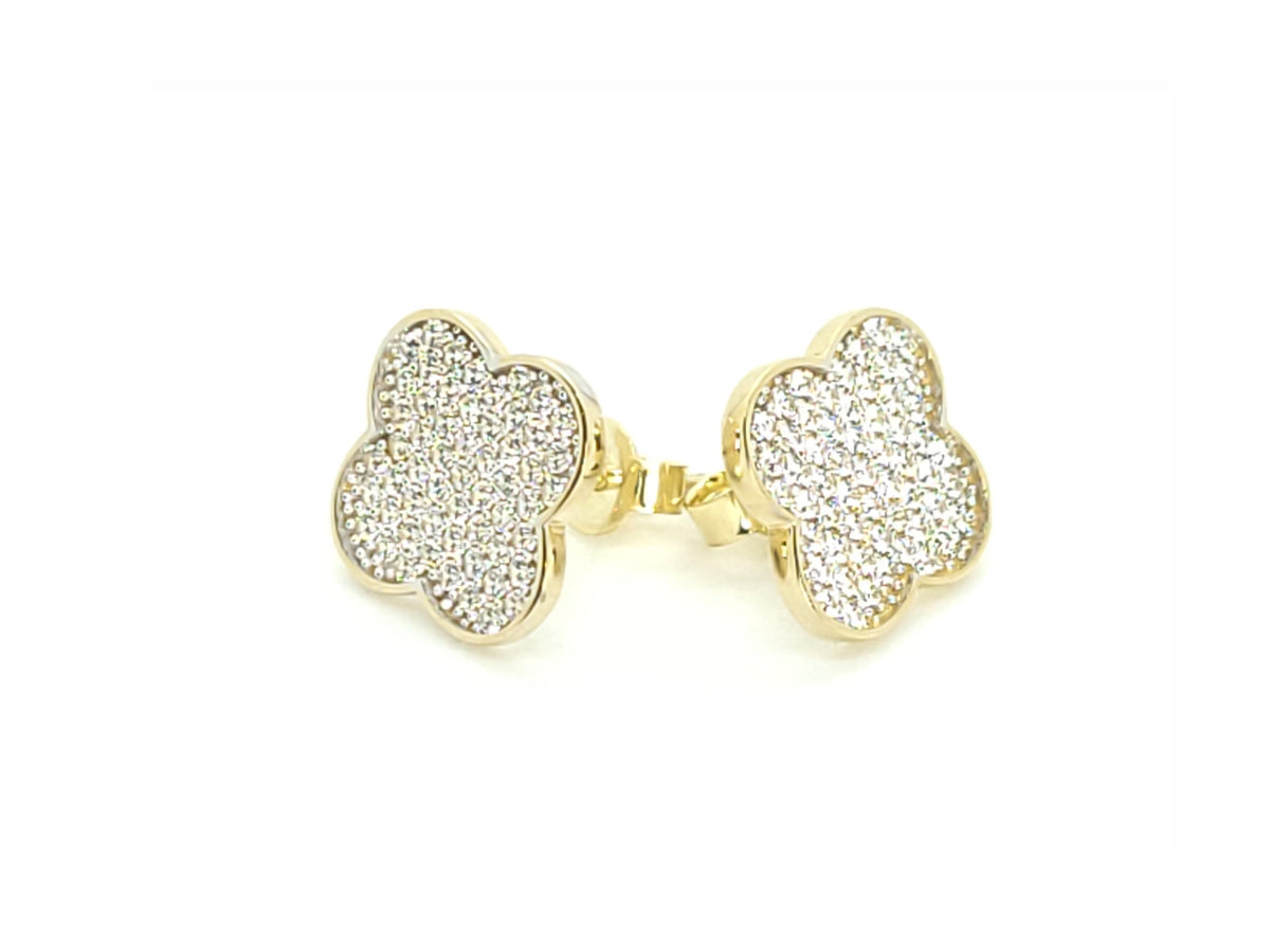 Pair of Clover Gold Studs