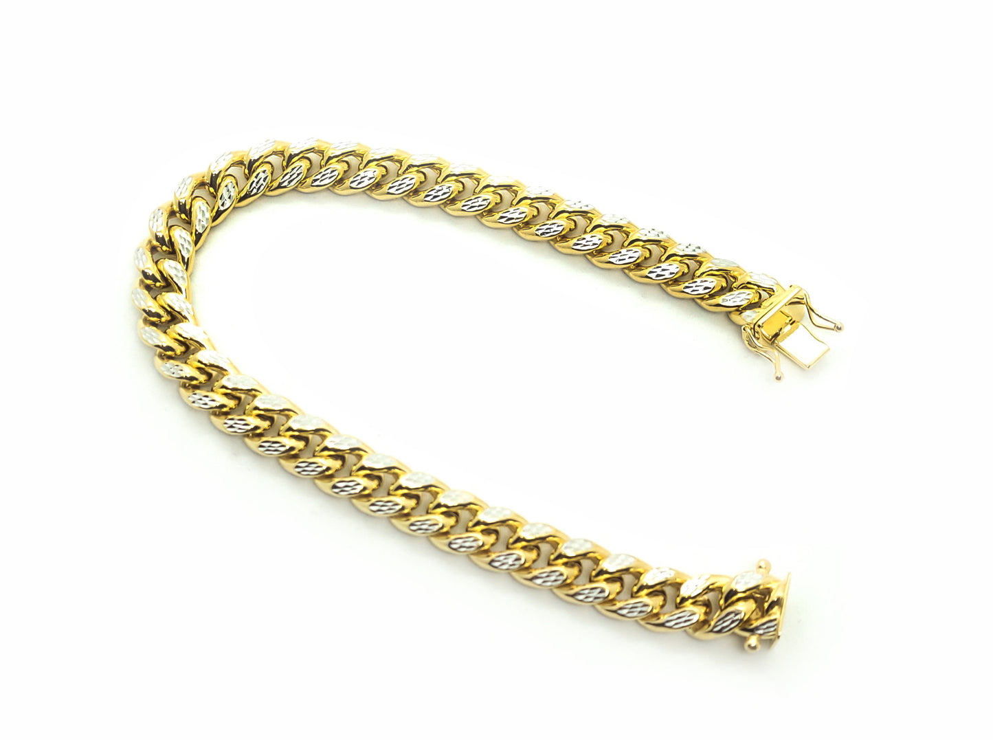 Cuban Link Diamond Cut Bracelet 10mm