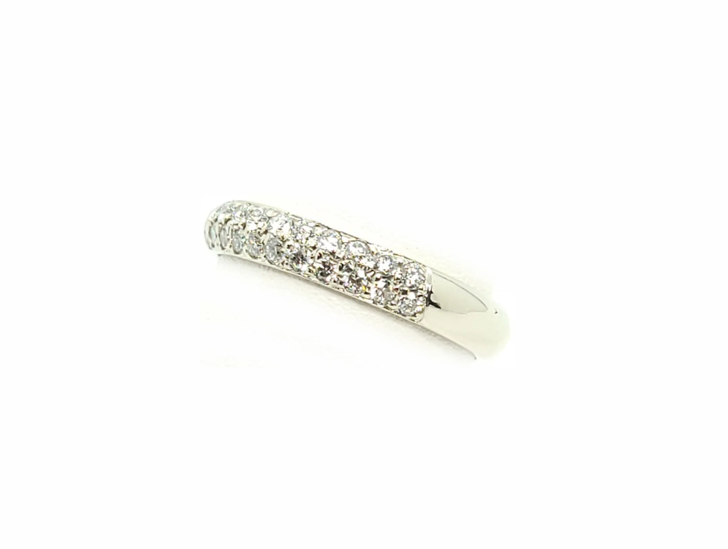 Anneau Pavé Bombé en or et diamants 0,65 ct