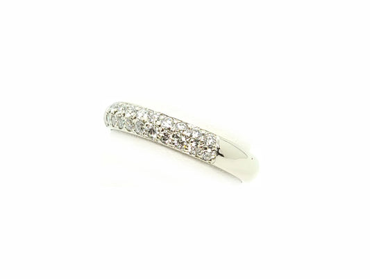 Pave Rounded Gold 3.9mm Band & 0.65ct Diamonds