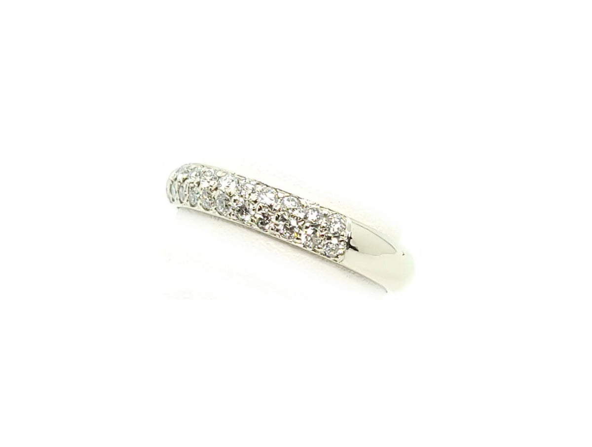 Pave Rounded Gold Band & 0.65ct Diamonds