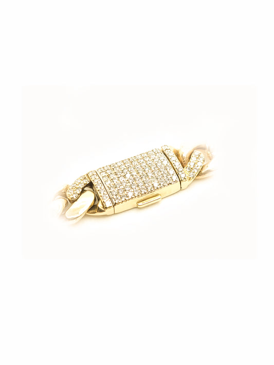 12mm Flat Gold Lock & 1.65ct Diamonds