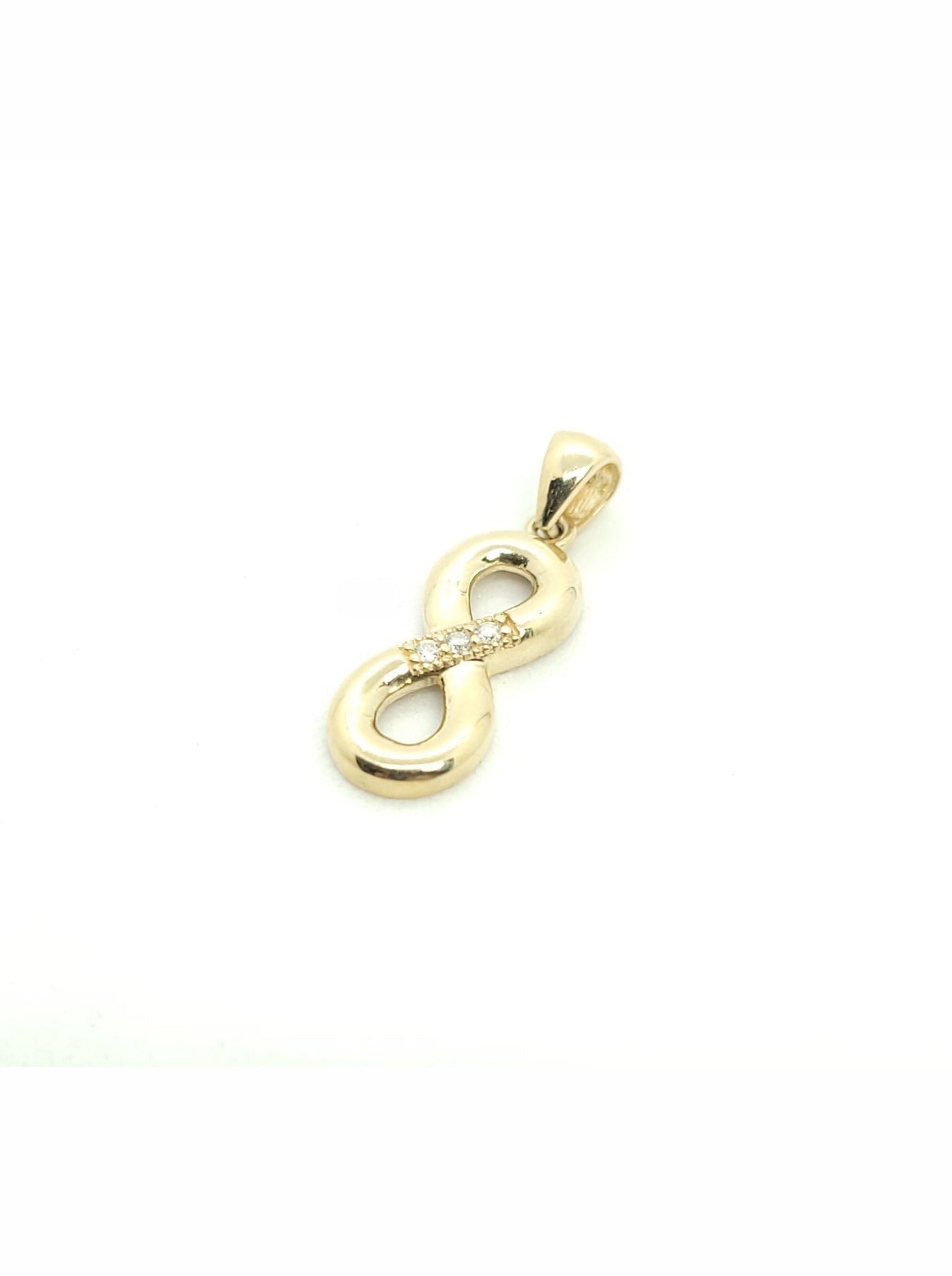 Infinity Gold Pendant & 0.06ct Diamonds