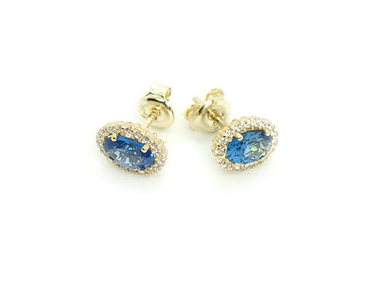 Paire de boucles d'oreilles Halo en or