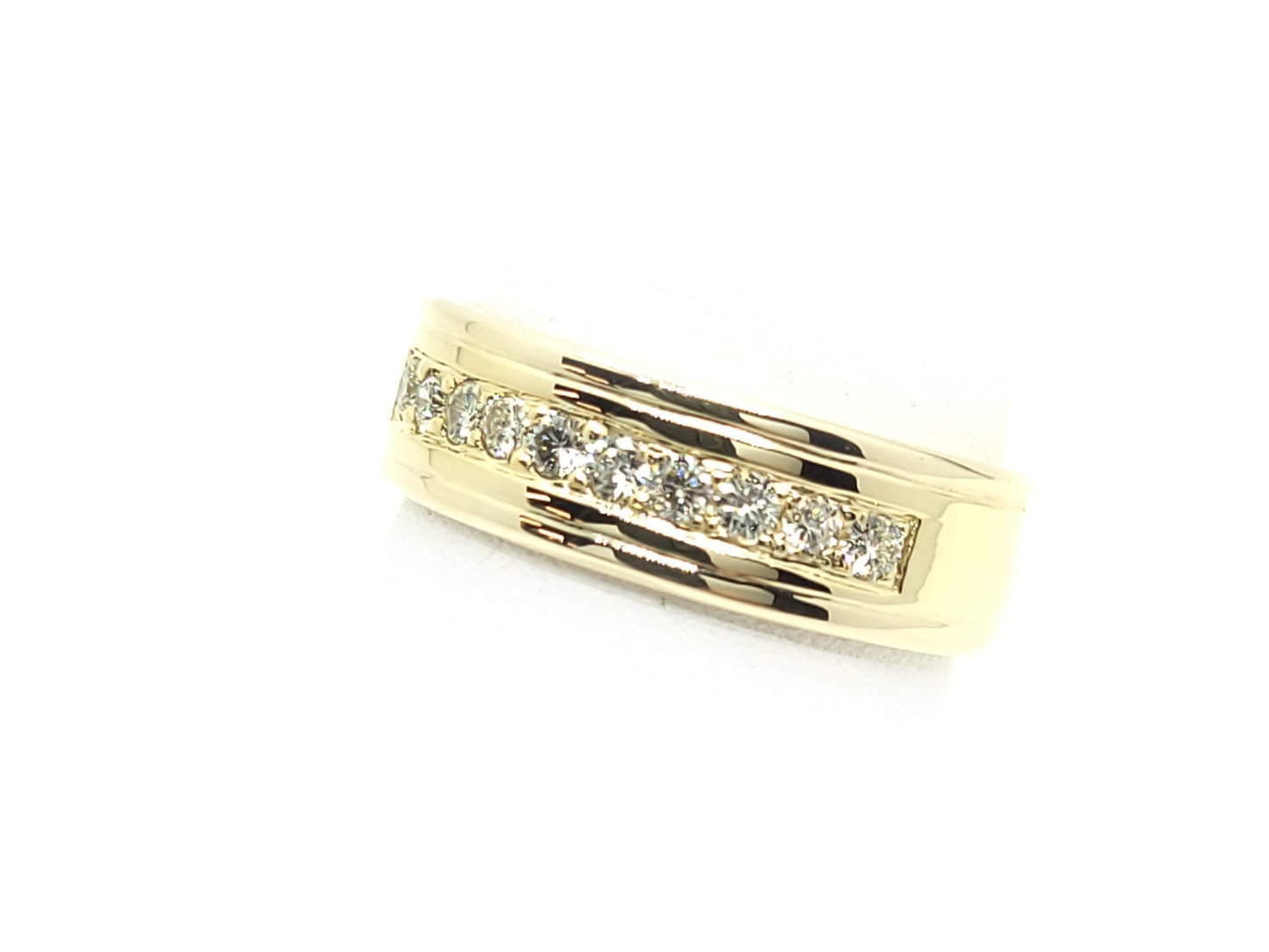 Pave Gold 6.8mm Band & 0.60ct Diamonds