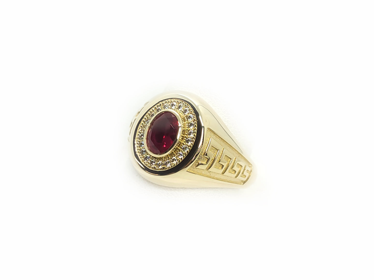 Gold Ring with Red Stone