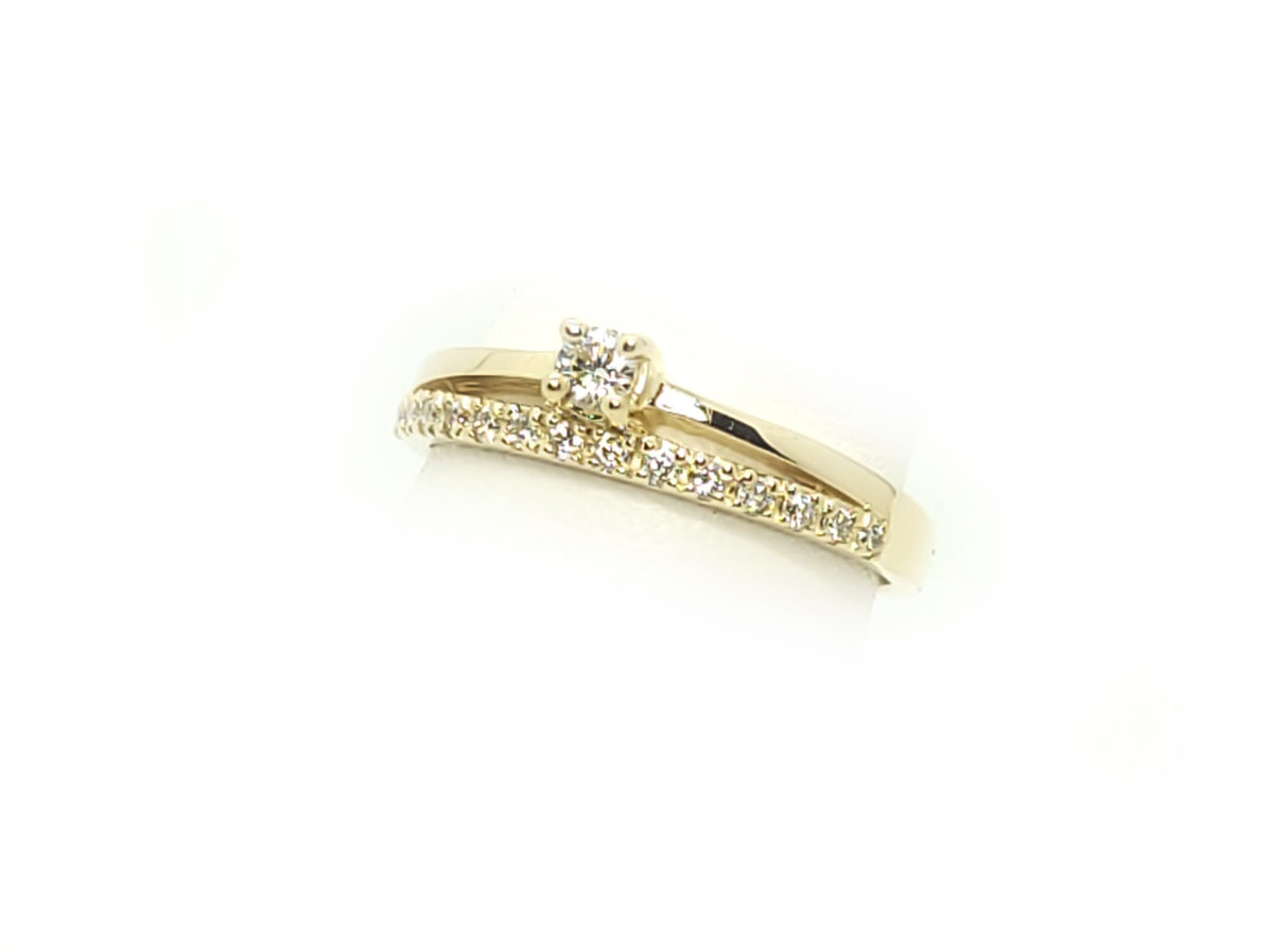 Proposal Gold Ring & 0.39ct Diamonds