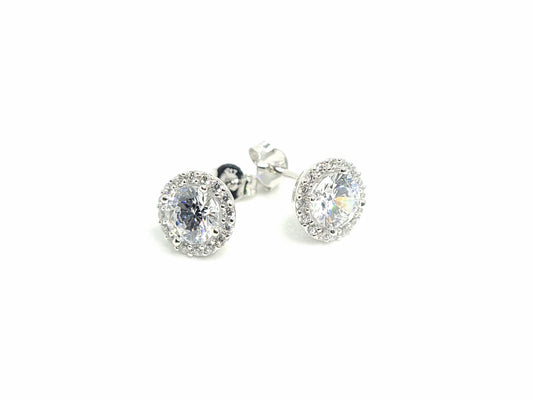 Paire de boucles d'oreille Halo en or