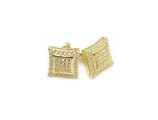 Pair of Square Gold Studs